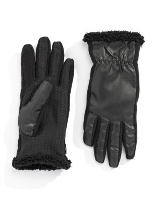 Isotoner SmartTouch Stretch Tech Gloves-BLACK - BLACK - X-SMALL