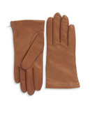 Lord & Taylor Cashmere-Lined 9" Leather Gloves - LUGGAGE (CARAMEL) - 6