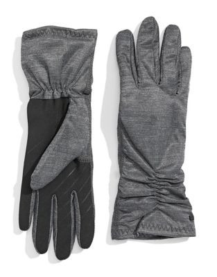 Ur Powered Ruched Cuff Touch-Screen Gloves - STONEWALL - S/M