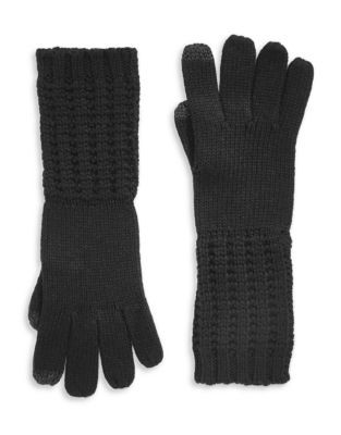 Echo Luxe Rib Touch Gloves - BLACK