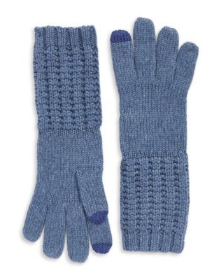 Echo Luxe Rib Touch Gloves - BLUE HAZE