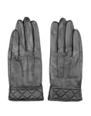 Topshop Leather Gloves - BLACK - MEDIUM/LARGE