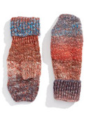 Parkhurst Multi-Coloured Harvest Knit Mittens - TOBACCO