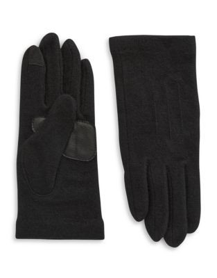 Echo Touch Basic Wool-Blend Gloves-BLACK - BLACK - X-LARGE