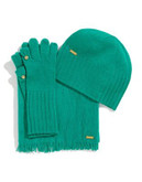 Calvin Klein Three Piece Hat Glove and Scarf Set - JADEITE