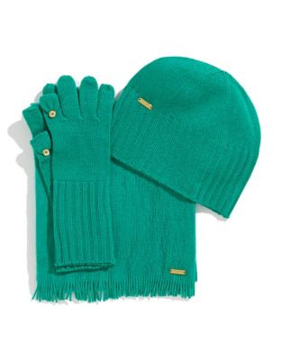 Calvin Klein Three Piece Hat Glove and Scarf Set - JADEITE 