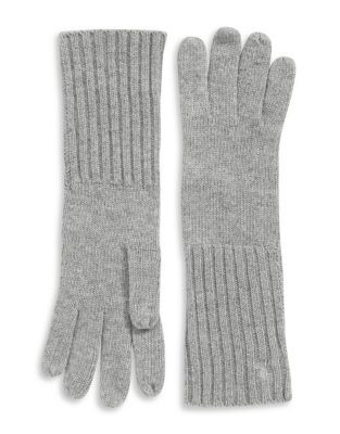 Lauren Ralph Lauren Long Wool-Blend Gloves - GREY HEATHER