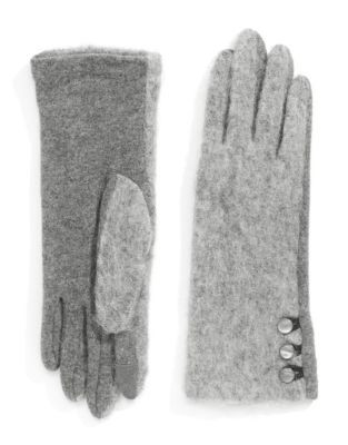 Lauren Ralph Lauren Wool-Blend Touchscreen Gloves-HEATHER GREY - HEATHER GREY - X-LARGE