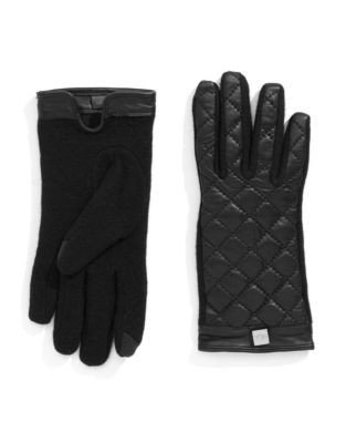 Lauren Ralph Lauren Combo Quilt Touchscreen Gloves - BLACK - MEDIUM
