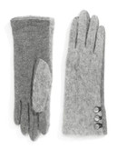 Lauren Ralph Lauren Wool-Blend Touchscreen Gloves - HEATHER GREY - LARGE