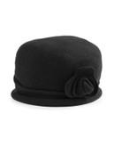 Parkhurst Wool Cloche Hat - BLACK