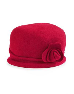 Parkhurst Wool Cloche Hat - SCARLET RED