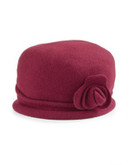 Parkhurst Wool Cloche Hat - BURGUNDY