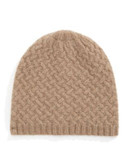 Lord & Taylor Cashmere Basketweave Tuque - MOCHA