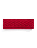 Lord & Taylor Cashmere Basketweave Headband - RED