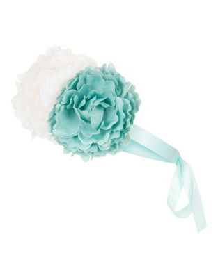 Topshop Floral Ribbon Tie Headband - BLUE