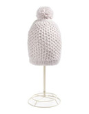 Lord & Taylor Honeycomb Pom Pom Hat - PALE PINK