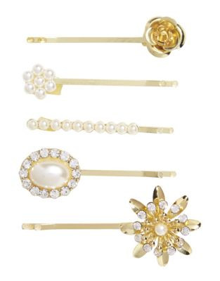 Expression Pearl Deco Bobby Pins - GOLD