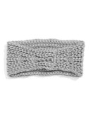Calvin Klein Metallic Stretch Knit Headband - MID GREY
