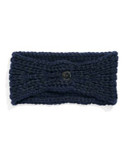 Calvin Klein Metallic Stretch Knit Headband - NIGHT