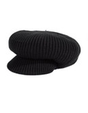 Echo Knit News Boy Hat - BLACK