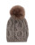 Echo Raccoon Fur Cable Knit Tuque - TRUFFLE