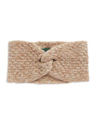 Lauren Ralph Lauren Knotted Knit Headband - CAMEL HEATHER