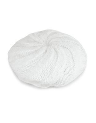 Parkhurst Glitter Angora Slouch Hat - WHITE/SILVER