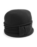 Parkhurst Oversized Bow Cloche Hat - BLACK