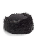 Parkhurst Wool and Faux Fur Hat - BLACK MINK
