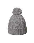 Rella Betto Pom Knit Cuffed Hat - LIGHT HEATHER GREY