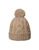 Rella Betto Pom Knit Cuffed Hat - HEATHER SAND