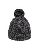 Rella Chunky Marled Yarn Hat - BLACK/GREY