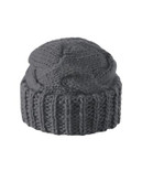 Rella Molly Double Cuffed Chunky Knit Hat - CHARCOAL