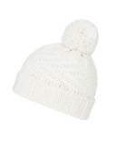 Topshop Cable Knit Tuque - CREAM