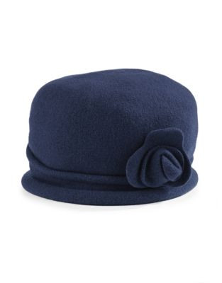Parkhurst Wool Cloche Hat - NOLA NAVY