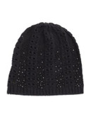 Lauren Ralph Lauren Embellished Knit Hat - BLACK