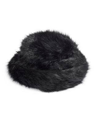 Parkhurst Faux Fur Pillbox Hat - BLACK MINK