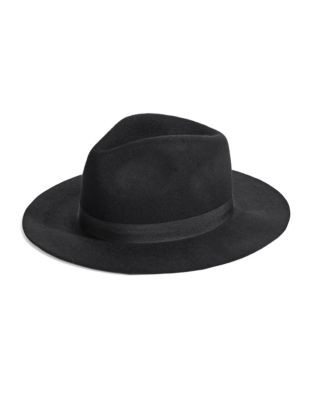 Parkhurst Safari Style Floppy Wool Hat - BLACK