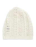 Lauren Ralph Lauren Embellished Knit Hat - CREAM