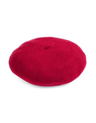 Parkhurst Water-Repellent Wool Felt Beret - SCARLET RED
