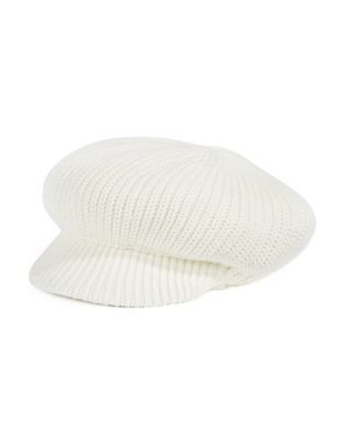Echo Knit News Boy Hat - WHITE