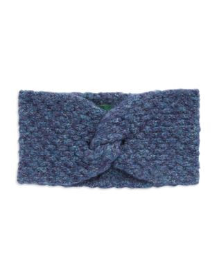 Lauren Ralph Lauren Knotted Knit Headband - BLUE DENIM
