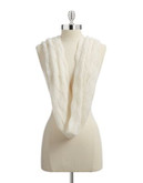 Lord & Taylor Pointelle Cashmere Loop Scarf - IVORY