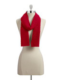 Lord & Taylor Basketweave Cashmere Scarf - RED