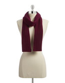 Lord & Taylor Ribbed Cashmere Scarf - PORT