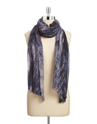 Lord & Taylor Explosion Wool Scarf - BLUE