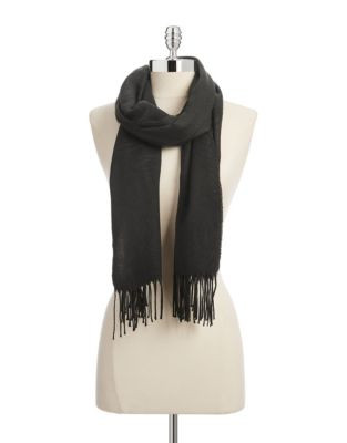Lauren Ralph Lauren Mila Twist Fringe Wrap - BLACK