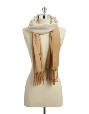 Lauren Ralph Lauren Mila Twist Fringe Wrap - TAN SUEDE
