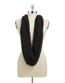 Lord & Taylor Knit Infinity Scarf - BLACK